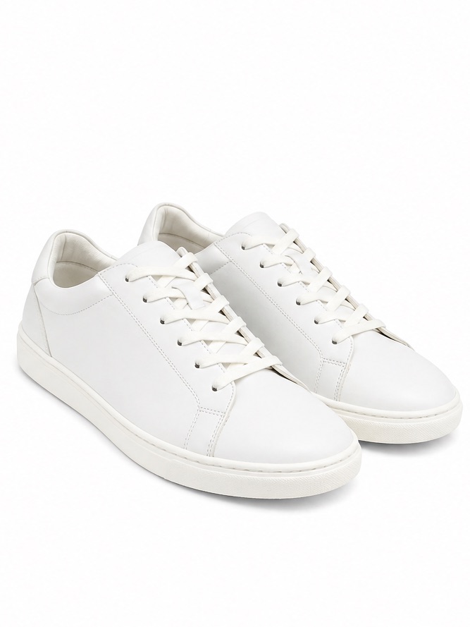 Olukai Pehuea Li ‘Ili Leather Sneakers Bright White 8 Brand New — image 2 of 8